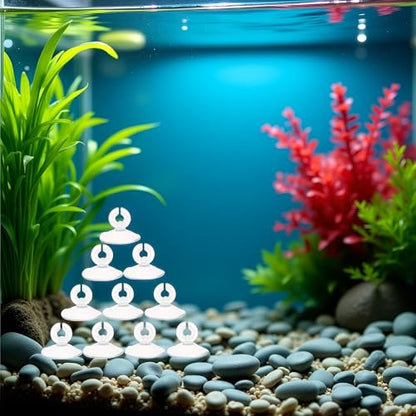 JJLFresheners 10Pcs Aquarium Suction Cup, Transparent Plastic Sucker with Clips Fish for Tank Pipe Hose Tube Holder Fish Tank Suction Cups Aquarium Air Pump Accessories (1.2in)