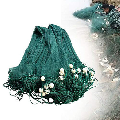 6.5 x 33 ft /10 x 65 ft Fishing Drag Net Fish Beach Polyethylene Mesh Float Bait Trap Durable with PVC Foam Float Bobbers Lead Sinkers for Ponds, Creeks, Rivers - size: 6.5x33ft
