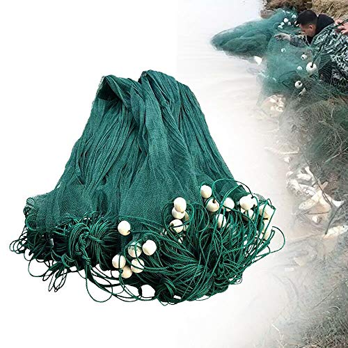 6.5 x 33 ft /10 x 65 ft Fishing Drag Net Fish Beach Polyethylene Mesh Float Bait Trap Durable with PVC Foam Float Bobbers Lead Sinkers for Ponds, Creeks, Rivers - size: 6.5x33ft