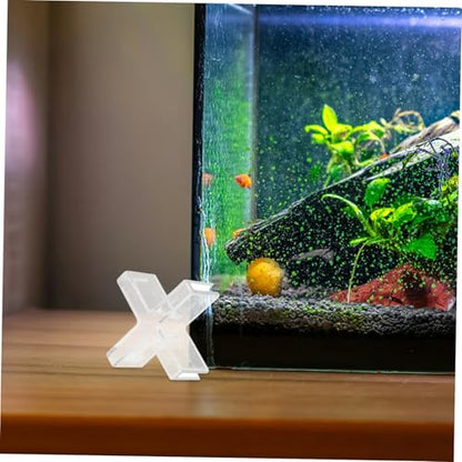 Healifty Glass Fixing Clamps for Aquarium Decor 10pcs Plastic Brackets Slots Fish Tank Lid Clips for Quick Installation