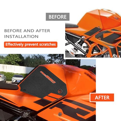 for RC 390 2017-2022 Tank Pad Motorcycle Accessories Protector Sticker Decal Gas Knee Grip Tank Traction Pad Side New Pattern rc390