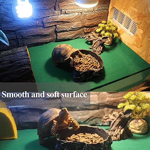 47" x 24" Large Reptile Carpet Terrarium Liner Bedding Reptile Substrate Mat Tank Accessories for Bearded Dragon Snake Lizard Tortoise Leopard Gecko (Green) - color: Green
