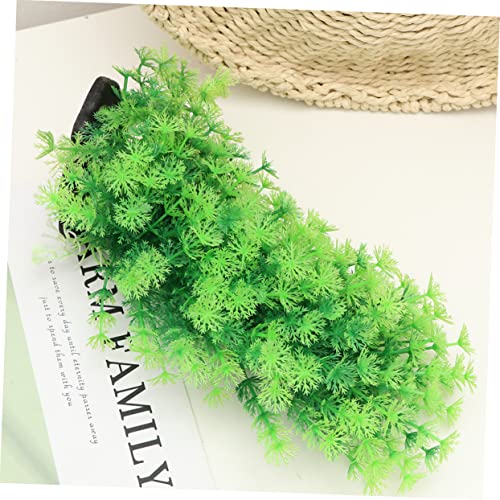 Happyyami Large Fish Tank Decorations Aquarium Plant Ornament Underwater Grass Sculpture Fake Aquarium Plants Plastic Desktop Decoration