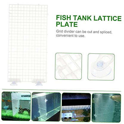 Betta Aquarium Supplies Spliced Lattice Plate Divider for Fish Tank Accessories Random Color - color: White