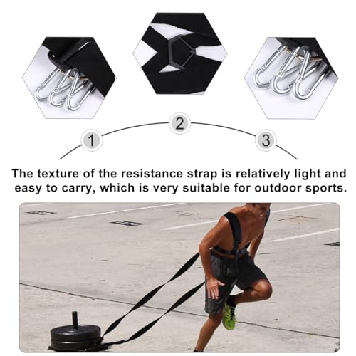 Abaodam Resistance Sled Pull Belt, Load-Bearing Harness Multifunctional