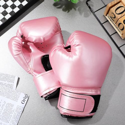 Garneck Kids Boxing Gloves: Toddler Punching Training Gloves for Boys Girls Ages 3-8 Pu Leather Sparring Mitts for Kickboxing Muay Thai MMA & Heavy Bag, Pink