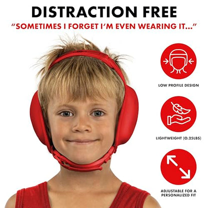 Matman Dynasty Wrestling Headgear & Protective Ear Guards for BJJ & MMA - color: Red, size: Youth