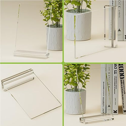 Bemaystar Acrylic Stands for Display, Plaques, Crystals, Photo Albums, Display Base Stand, RectangularBase
