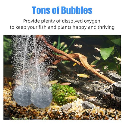 AQUANEAT Air Stones for Ponds 2 Inch, Long Lasting Aerator Oxygen Diffuser, Air Pump Accessories for Aquariums, Fish Tanks, Hydroponics and DWC Reservoirs 2 Pack - size: 2 pcs