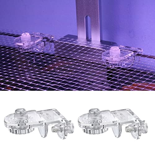 2pcs for Tank Screen Net Holders Anti Jumping Net Clamp Acrylic Fixed Clip Aquarium Accessories Holder Clips Aquarium Screen Net Cover Kit Fish Tank Anti Jump Net Cover