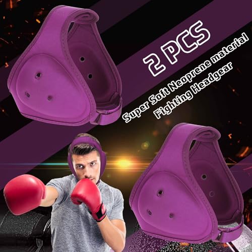 Jerify 2 Pcs Wrestling Headgear for Kid Youth, Purple - color: purple