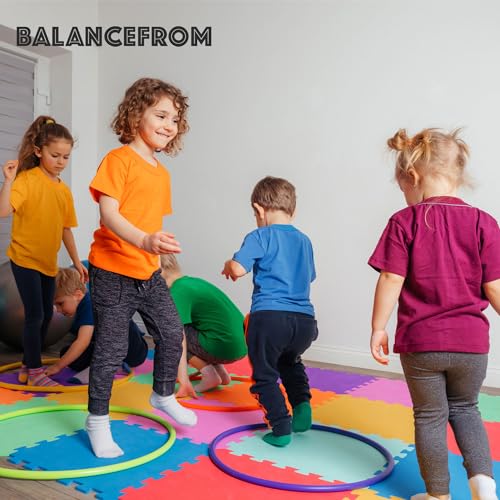 BalanceFrom Play Tile Mat 0.4 Inch Thick, EVA Interlocking Foam Floor