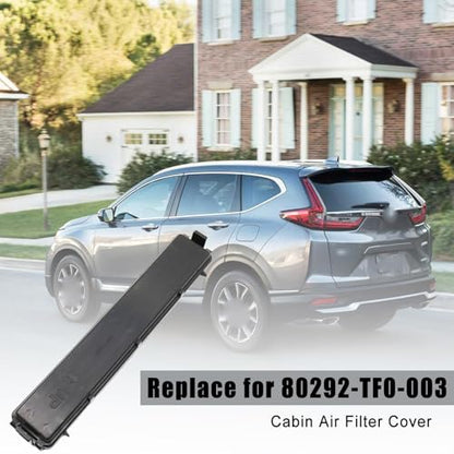Cabin Air Filter Cover Compatible with Honda CR-V 2017-2021, Honda CR-V Hybrid 2020-2021, Honda CR-Z 2011-2015, Honda Fit 2015-2020, Honda Fit EV 2013-2014,Lid Blower Cover Replace for 80292-TF0-003