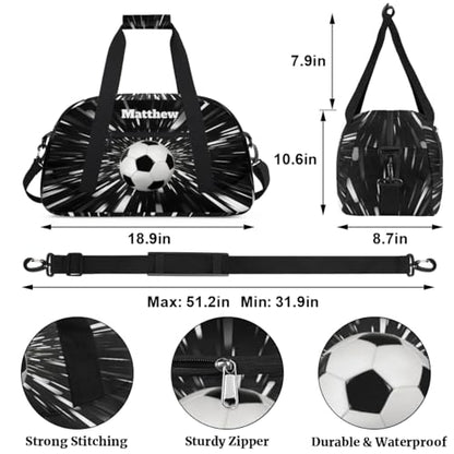 Custom Boys Sports Soccer Training Bag Abstract Black Background - color: Color 17