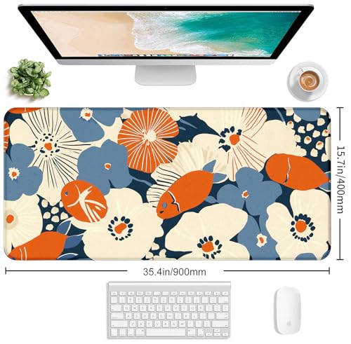 Ladies' Office Desk Cute Petal Keyboard Accessories Game Extended Mouse Pad | The Surface Of The Mouse Pad Is Designed With Fiber Woven Material, And The Base Is Made Of Natural Anti Slip Rubber. - color: Anime Flower