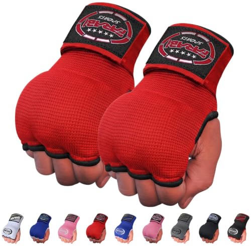 FARABI Kids Hybrid Boxing Inner Gloves Punching Boxing Gloves - color: All Red