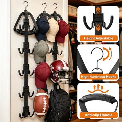 Hockey Equipment Drying Rack with 5 Rotatable Hooks