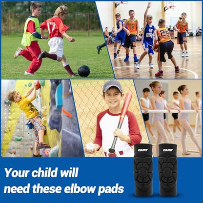 EULANT Soft Elbow and Knee Pads for Kids,Thicken Protect Elbow Knee Pad,M - size: Kids Suit M(Elbow M+Knee M)