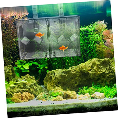 YARNOW Aquarium Isolation Box for Fish Breeding Separation Container Easy Install Breeding Holder to Increase Survival Rate Sturdy Design for Fish Tank Use