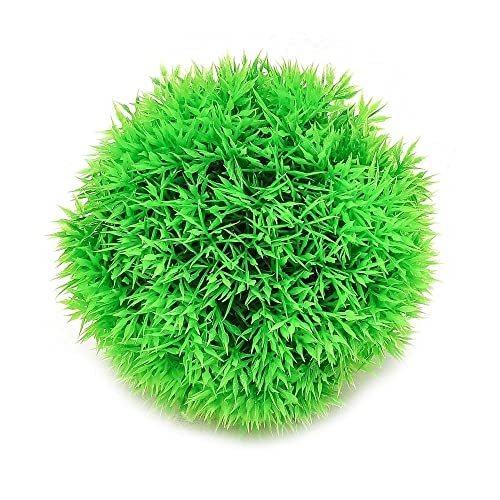 Aquatop 5-Inch Big Green Ball Plastic Aquarium Plant with Weighted Base – Fish Tank Decorations, Plant Accessories & Aquarium Décor, Green Scenery for Natural Environment, No Maintenance, PD-T19 - size: 2 inch