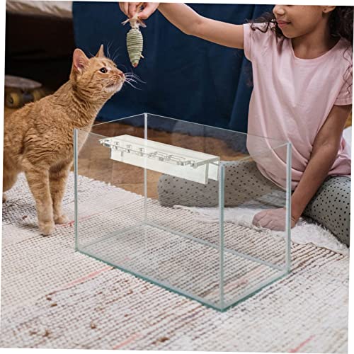 UKCOCO Acrylic Aquarium Tool Holder Water Plants Maintenance Organizer Rack for Aquatic Tools Storage Stand for Fish Tank Cleaning and Care