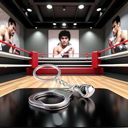 GANPUB 1Pc Silver Boxing Glove Style Keychain Zinc Alloy Key Holder Car Key Ring, Keychains, Accessories