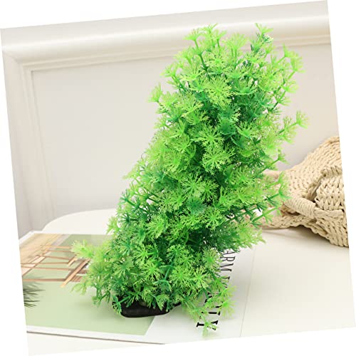 Happyyami Large Fish Tank Decorations Aquarium Plant Ornament Underwater Grass Sculpture Fake Aquarium Plants Plastic Desktop Decoration