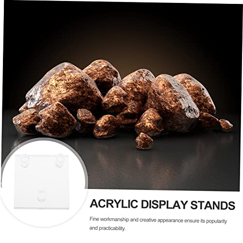 PRETYZOOM Crystal Display Stand Acrylic Rack for Mineral and Crystal Showcases Elegant Three-peg Design for Collectors and Home Decor