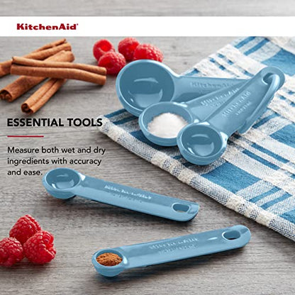 KitchenAid Universal Measuring Spoon Set, 5-Piece, Blue Velvet - color: Blue Velvet