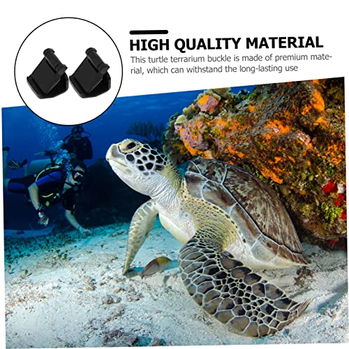 Mikikit Reptile Feeding Tank Buckle 4pcs Tortoise Breeding Box Latch Turtle Aquarium Accessory