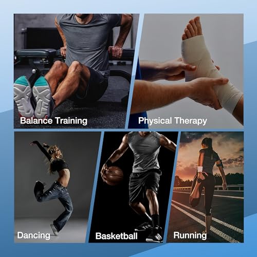 Ankle Balance Board - Premium Solid Birchwood Foot Strengthener for Stability, Sprained Ankle Recovery & Plantar Fasciitis Relief, Adjustable Axis & Sidekick Design for Athletes, Physical Therapy, & Posture Correction