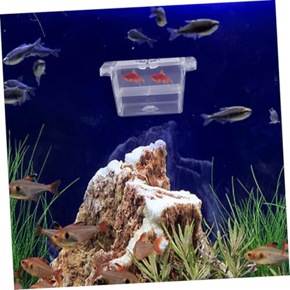 Hemoton 4pcs Floating Betta Fish Incubator Box Separator Breeder Box for Fish Tank Fry Breeding Case for Aquarium