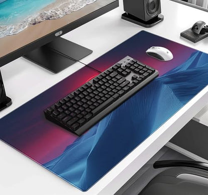 Mountain Top Scenery Mouse Pad Sunset Mountain Computer Decorative Desk Pad | The Surface Of The Mouse Pad Is Designed With Fiber Woven Material, And The Base Is Made Of Natural Anti Slip Rubber. - color: Beautiful Mountain Peaks