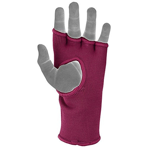 MRX Womens Training Boxing Inner Gloves Bandages MMA Fist Hand Wraps Protector Mitts - color: Burgundy, size: Medium