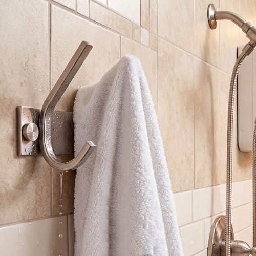 WEBI Heavy Duty Stainless Steel 304 Coat Rack Towel Rail with 2 Hooks, Great Home Storage & Organization, Brushed Finish, C-CBG02 - size: 2-Hooks