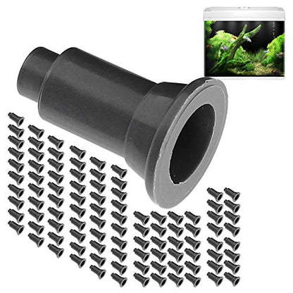 100Pcs Aquarium Divider Support Feet Adjustable for Fish Tank Isolation Board Made of Safe PVC (Black)