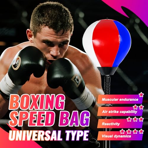 Boxing Speed Ball Universal 8mm Screw （Blue White Red）