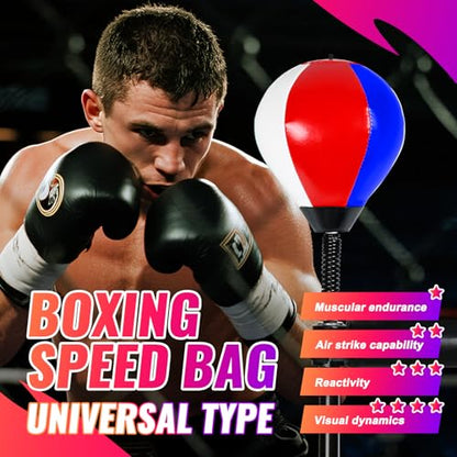 Boxing Speed Ball Universal 8mm Screw （Blue White Red）