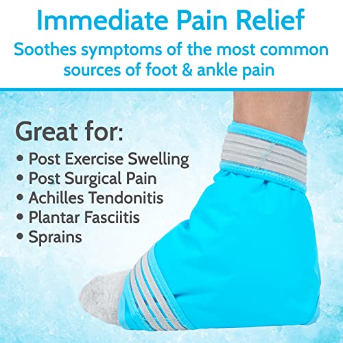Arctic Flex Ankle Foot Ice Pack Wrap - Reusable Gel for Hot Cold Therapy