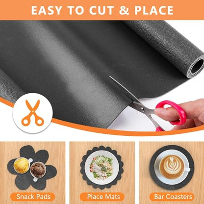 Shelf Liner for Cabinets, Drawer Non Adhesive Non Slip Foam Mat for Kitchen, Pantry, Bathroom, Cupboard, Garage, Closet, Shelves, Drawer, Tool Box, Black 13.78 x 78.7 inches