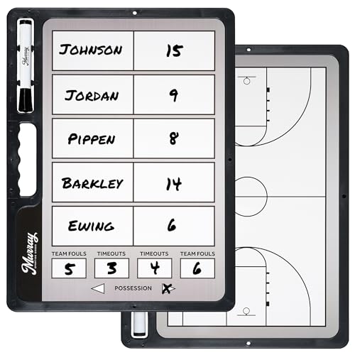 Murray Sporting Goods Premium Basketball Timeout Coaches Clipboard | Double Sided Premium Basketball Coaches Clipboard - size: 16.5 x 12.5