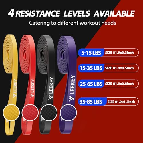 Resistance Bands for Pull Up Assist, Stretch Bands & Exercise Workout Set - color: 5-85LBS COLOR