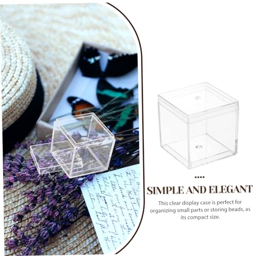 Homoyoyo 12pcs Mineral Specimen Display Case Plastic Box Dividers Mini Storage Container Food-Grade Easy Viewing Design
