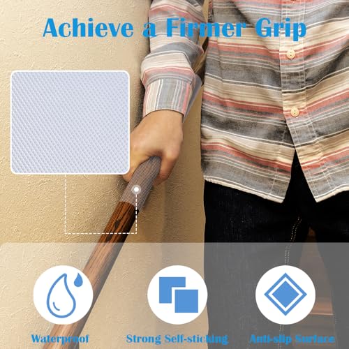Large Rubber Non-Slip Grip Tape 8.2 x 11.8inches Waterproof Adhesive Anti-Slip Tape for Handles, Furniture, Bathtubs, Frames, Gaming Devices, and Other Indoor/Outdoor Uses , 4-Piece Set (Clear)