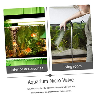 7-Piece Adjustable Aquarium Water Flow Control Set with Soft Silicone Hose Connector for Fish Tank