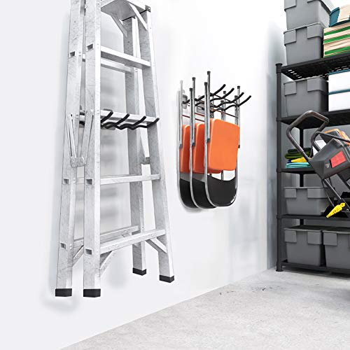 TORACK Garage Tool Organizer Hooks, 4-Pack Heavy-Duty 12" Steel Wave Hooks | Wall Mount Garage Storage Utility Hook for Car Tires, Ladder, Chairs, Power tools, Garden tools - size: 4-Pack 12" Wave Hooks