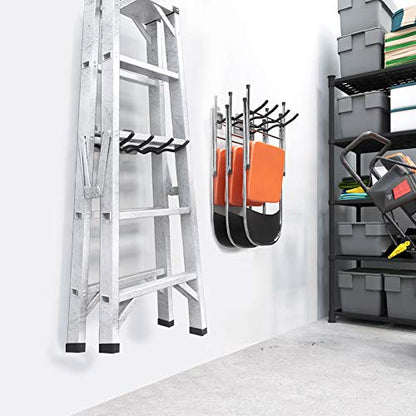 TORACK Garage Tool Organizer Hooks, 4-Pack Heavy-Duty 12" Steel Wave Hooks | Wall Mount Garage Storage Utility Hook for Car Tires, Ladder, Chairs, Power tools, Garden tools - size: 4-Pack 12" Wave Hooks