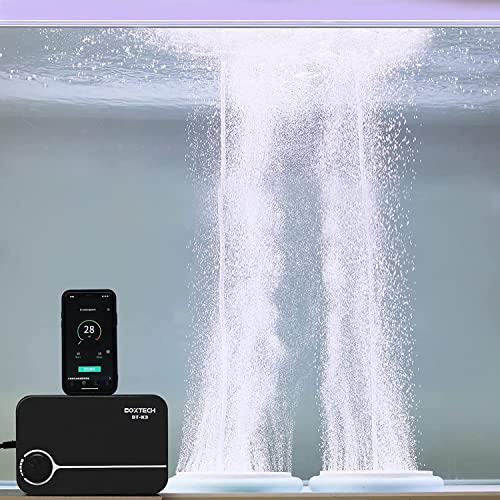 Aquarium Ultra-Quiet Air Pump - Adjustable Fish Tank Aerator with Dual Outlet Pump, 8w 8L/min Oxygen Pump for 20-600 Gallon Tank (Only Air Pump)
