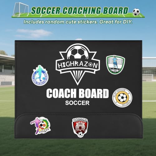 Soccer Coaching Board, Magnetic Soccer Clipboard for Coaches, Foldable Board with Dry Erase Marker - style: Soccer-A