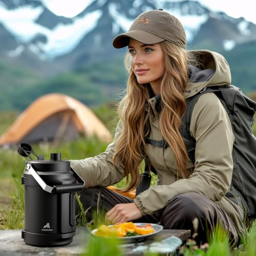 POWCAN 128 oz Insulated Water Bottle: 2-in-1 Straw Spout Lid, Dual Handle, Leakproof, Keep Cold 48H, Gallon Stainless Steel Water Jug for Camping, Travel, Gym, Hydration, Fitness, Daily (King) - color: King, size: 128 Ounces
